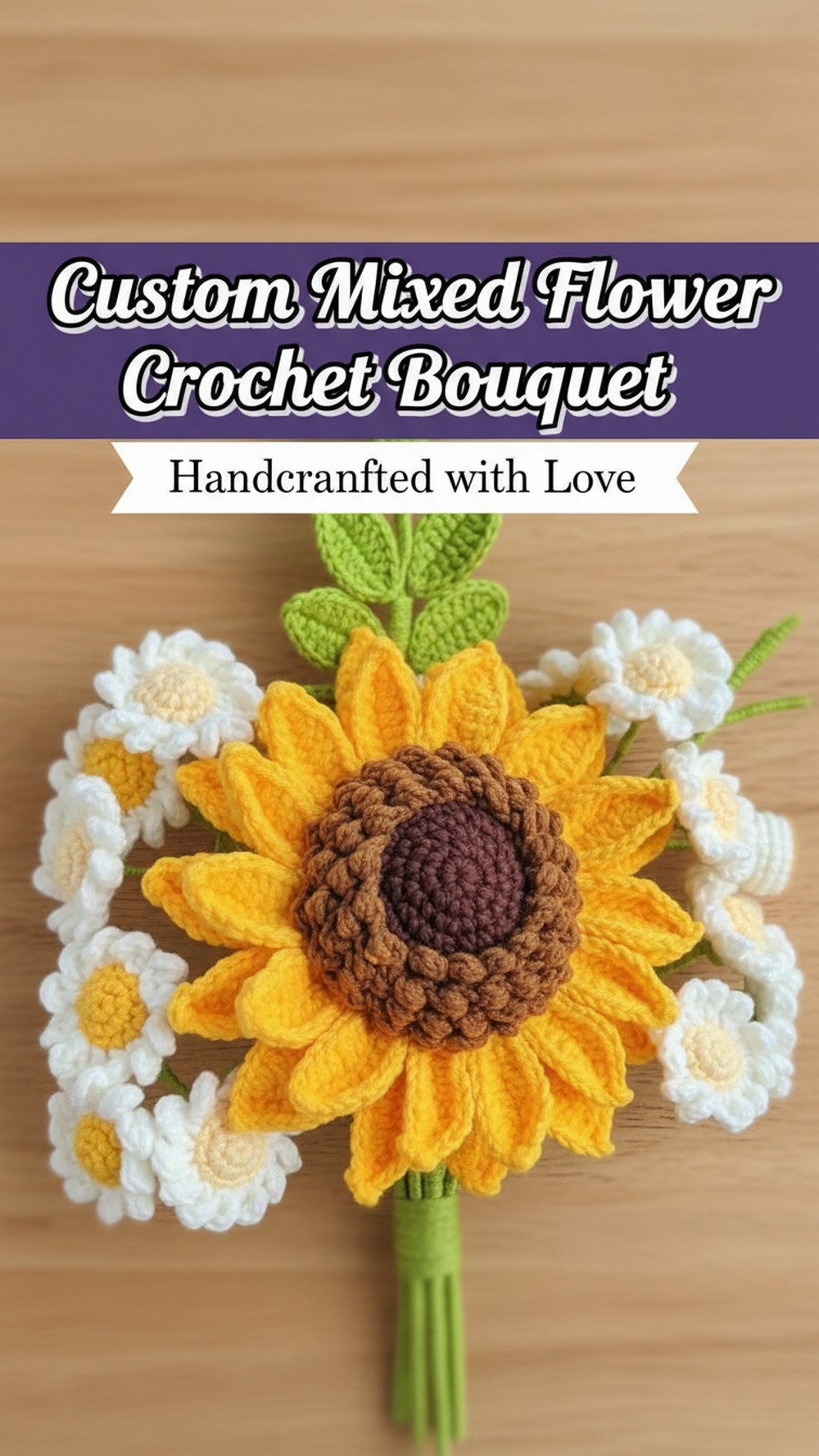 Custom Mixed Flower Crochet Bouquet