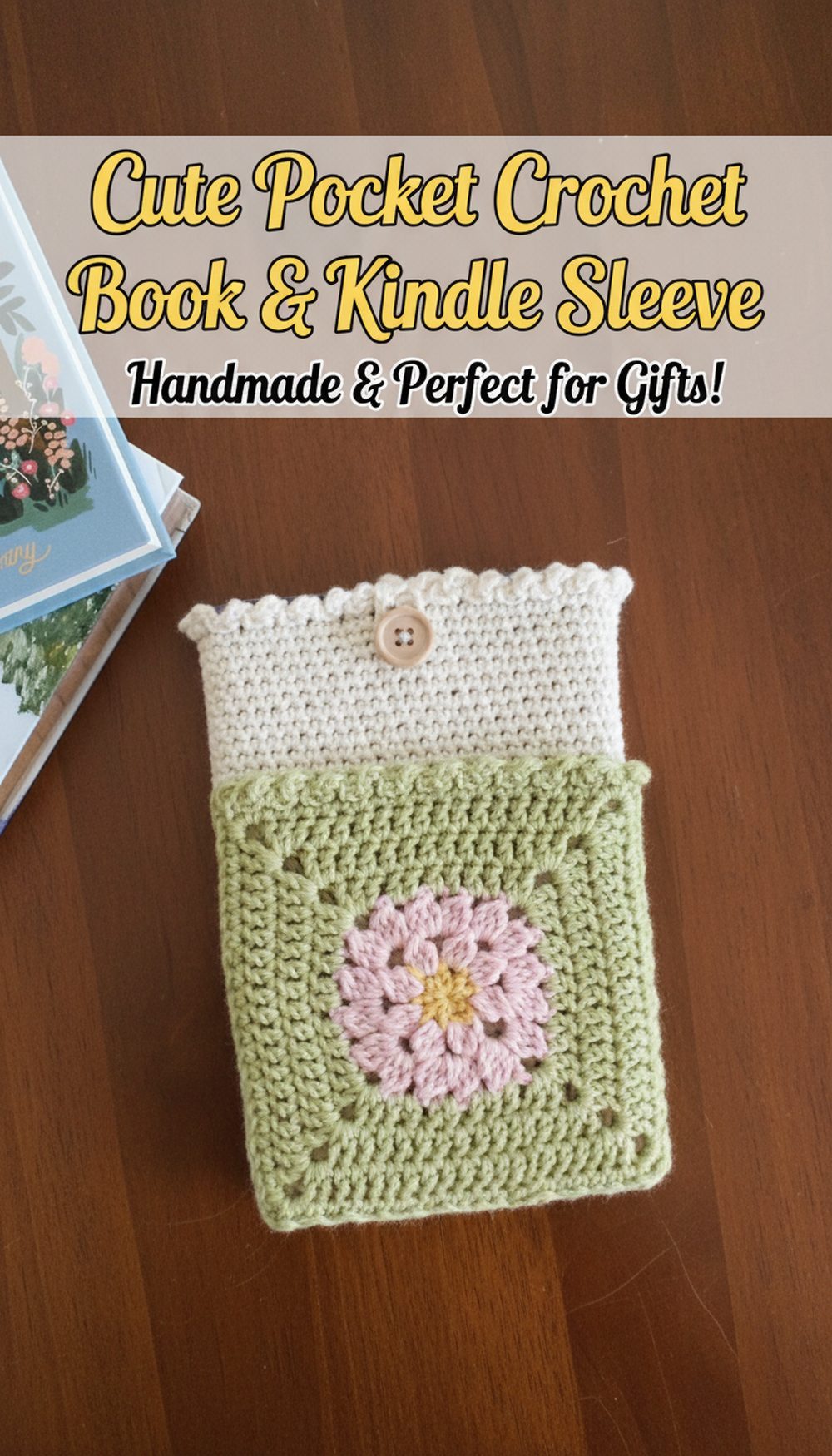 Cute Pocket Crochet Book & Kindle Sleeve