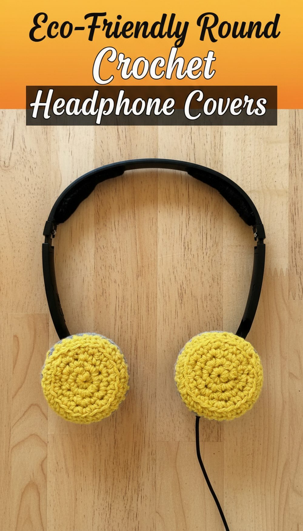 Eco-Friendly Round Crochet Headphone Covers