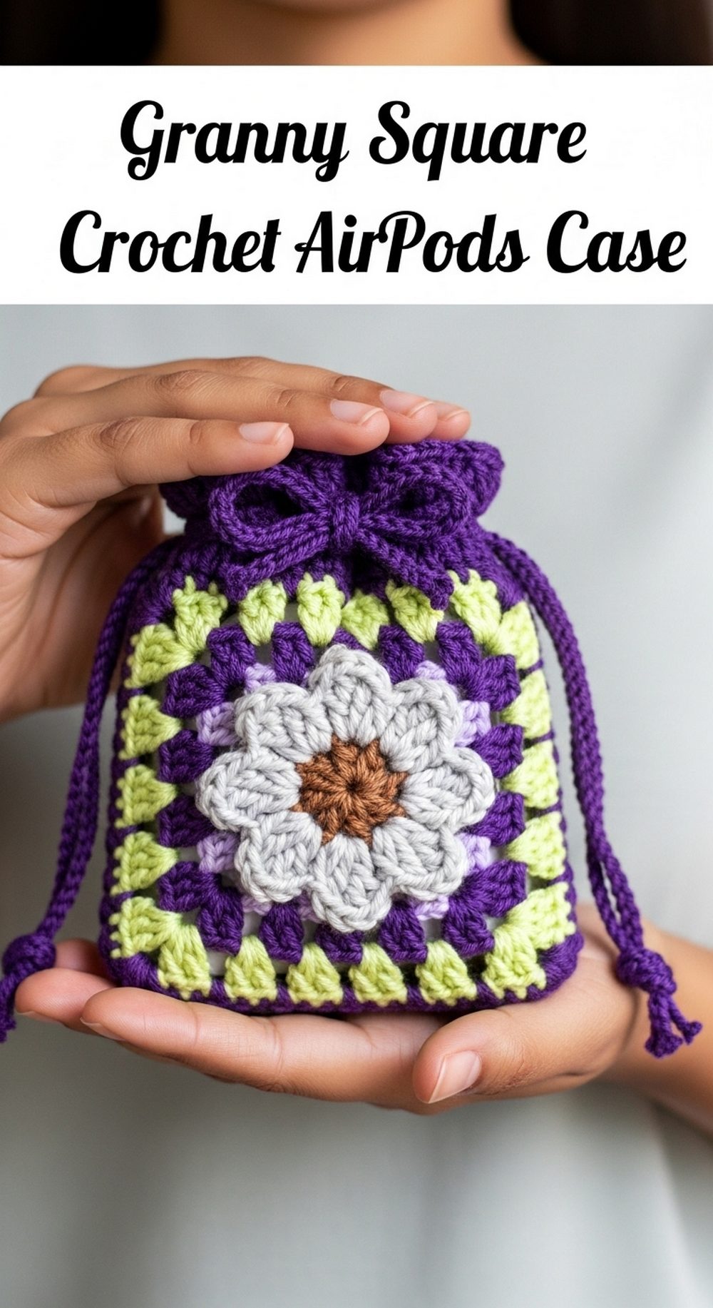 Granny Square Crochet AirPods Case