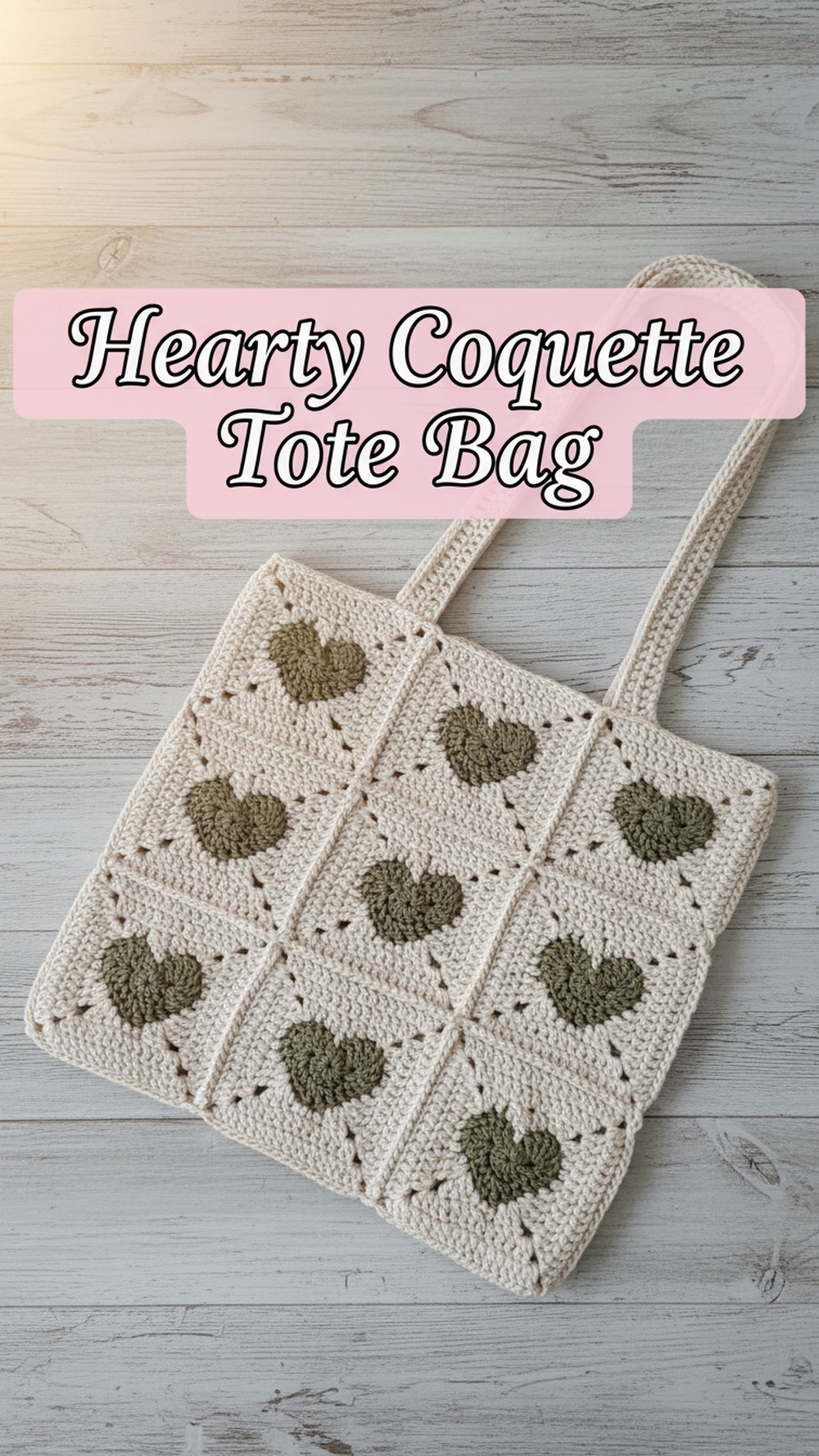 Heart Granny Coquette Tote Bag
