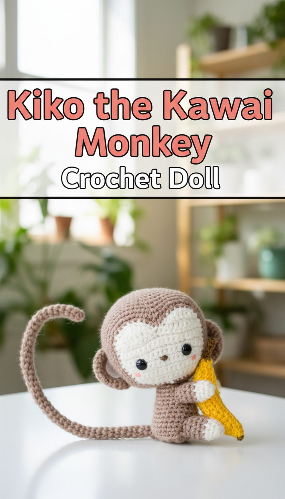 Kiko the Kawaii Monkey Crochet Doll