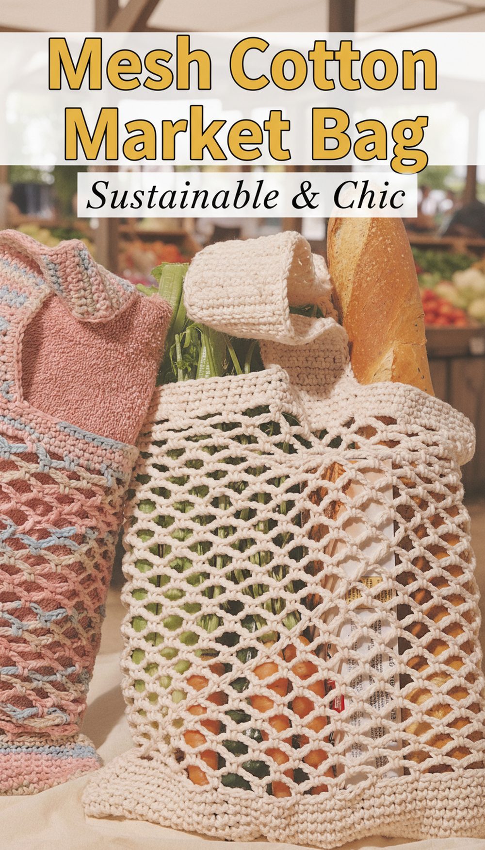 Mesh Cotton Market Bag