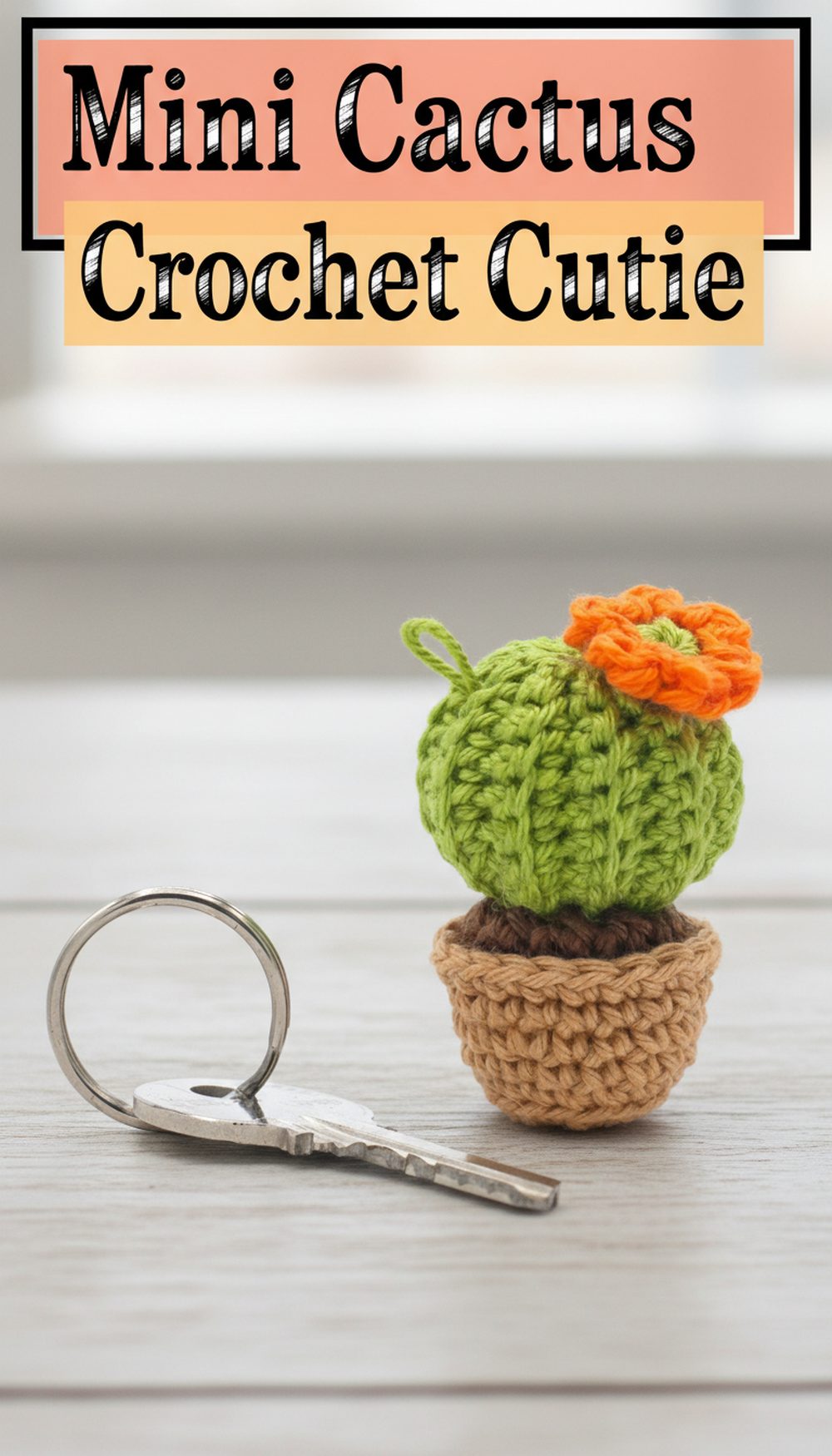 Mini Cactus Keychain Crochet Cutie