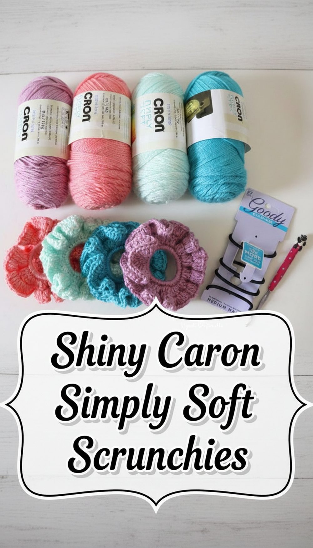 Shiny Caron Simply Soft Scrunchies