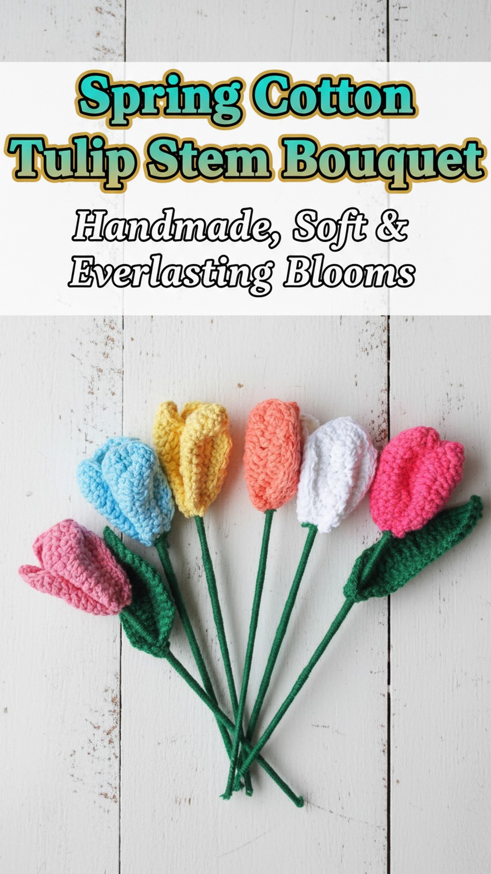 Spring Cotton Tulip Stem Bouquet