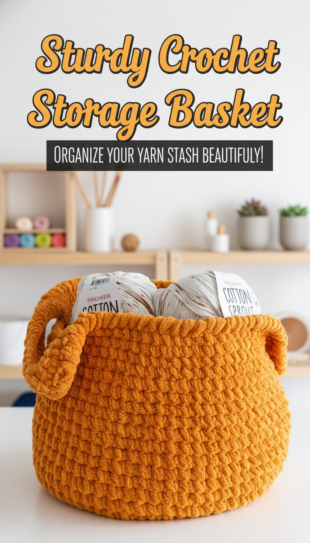 Sturdy Single Crochet Storage Basket