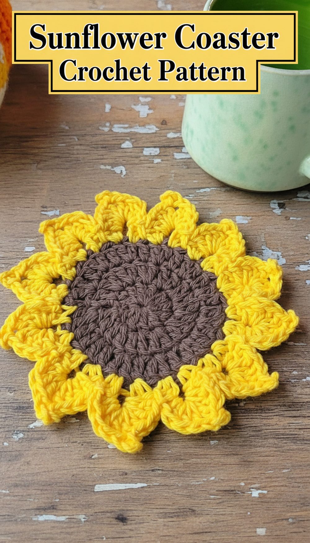 Sunflower Coaster Crochet Pattern