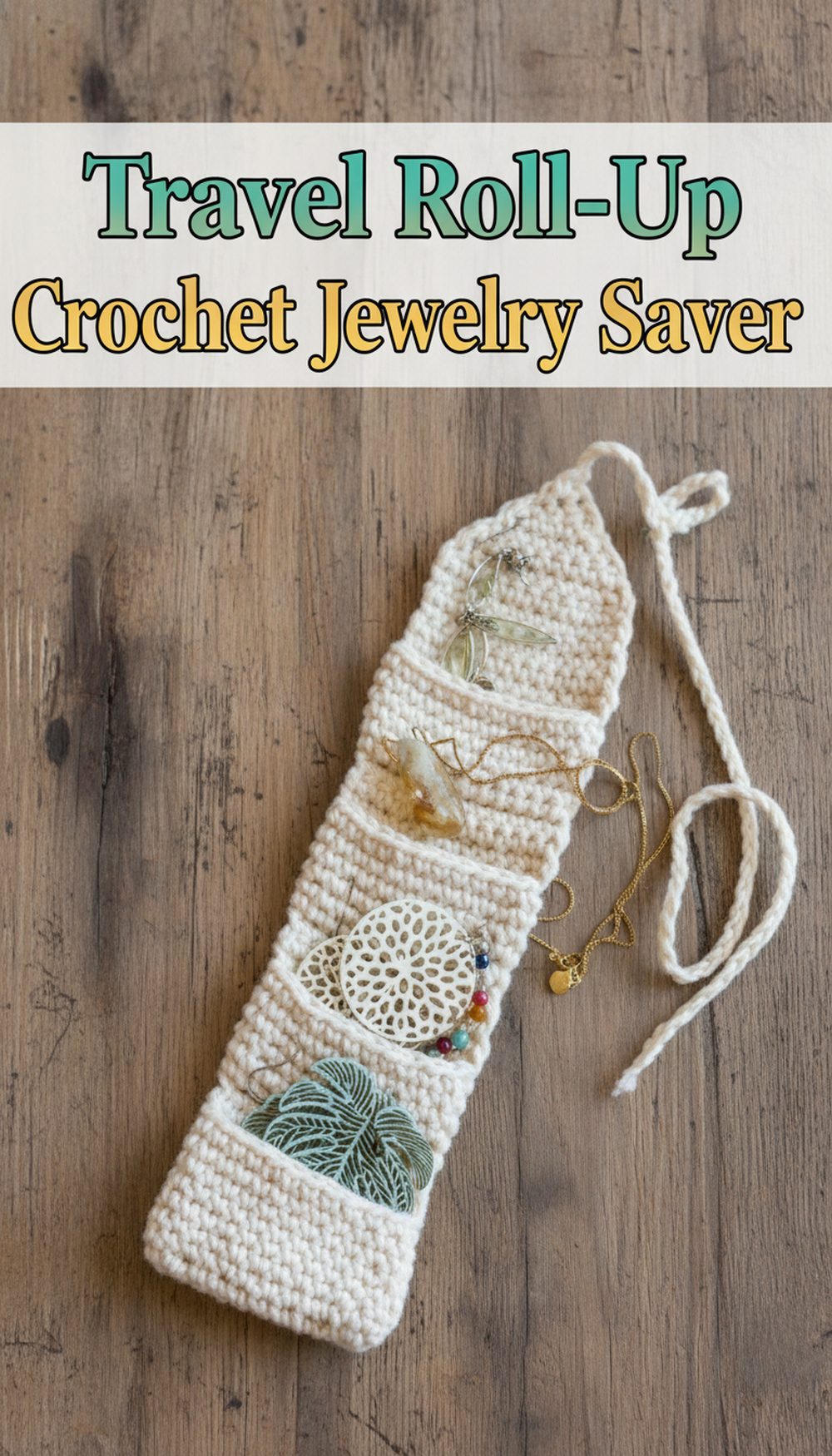 Travel Roll-Up Crochet Jewelry Saver