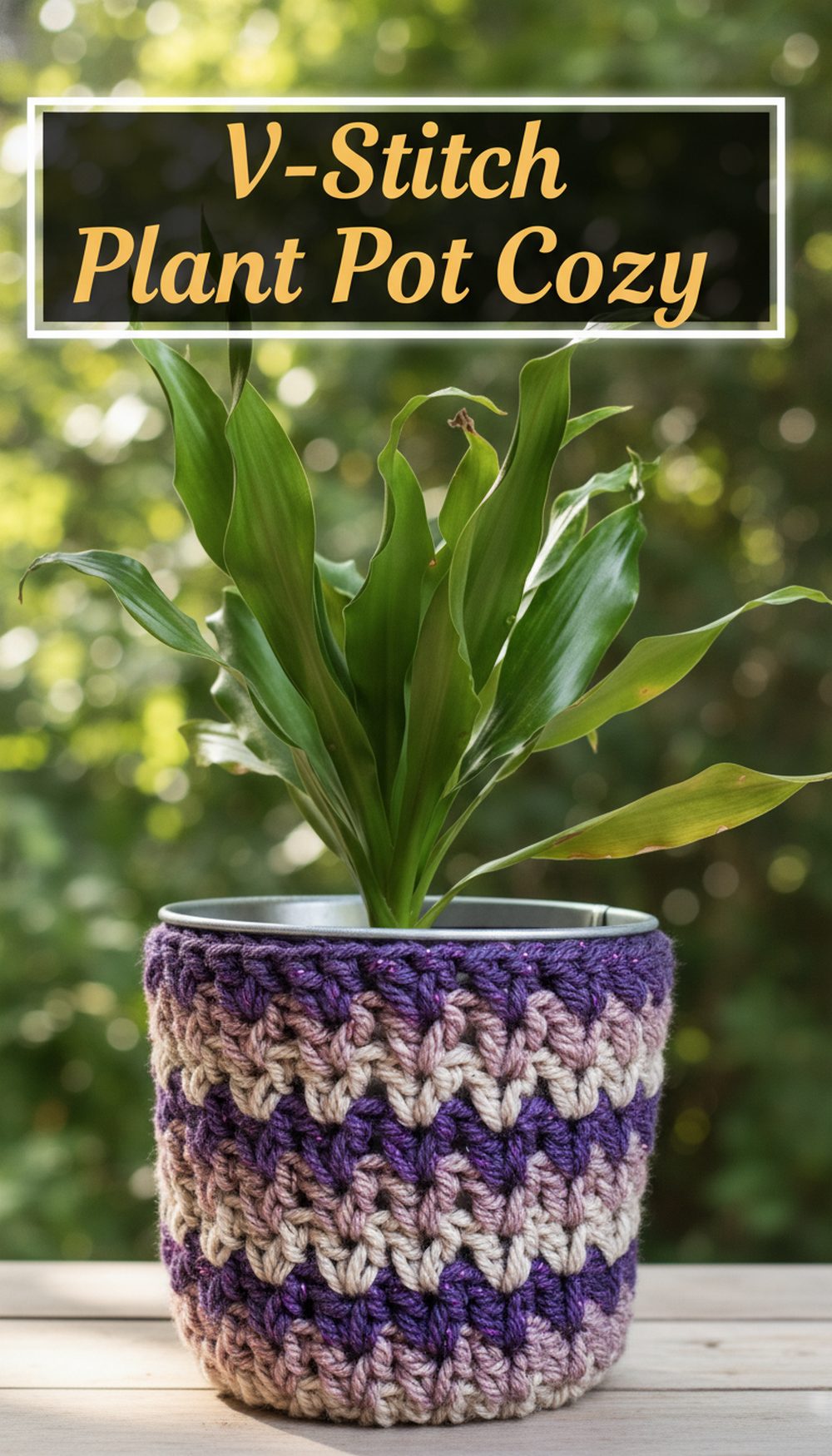 V-Stitch Plant Pot Cozy
