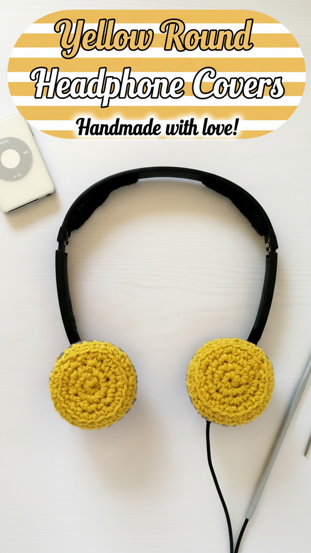 Yellow Round Headphone Covers
