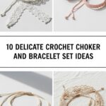 Delicate Crochet Choker And Bracelet Set Ideas