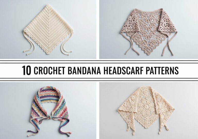 Crochet Bandana Headscarf Patterns