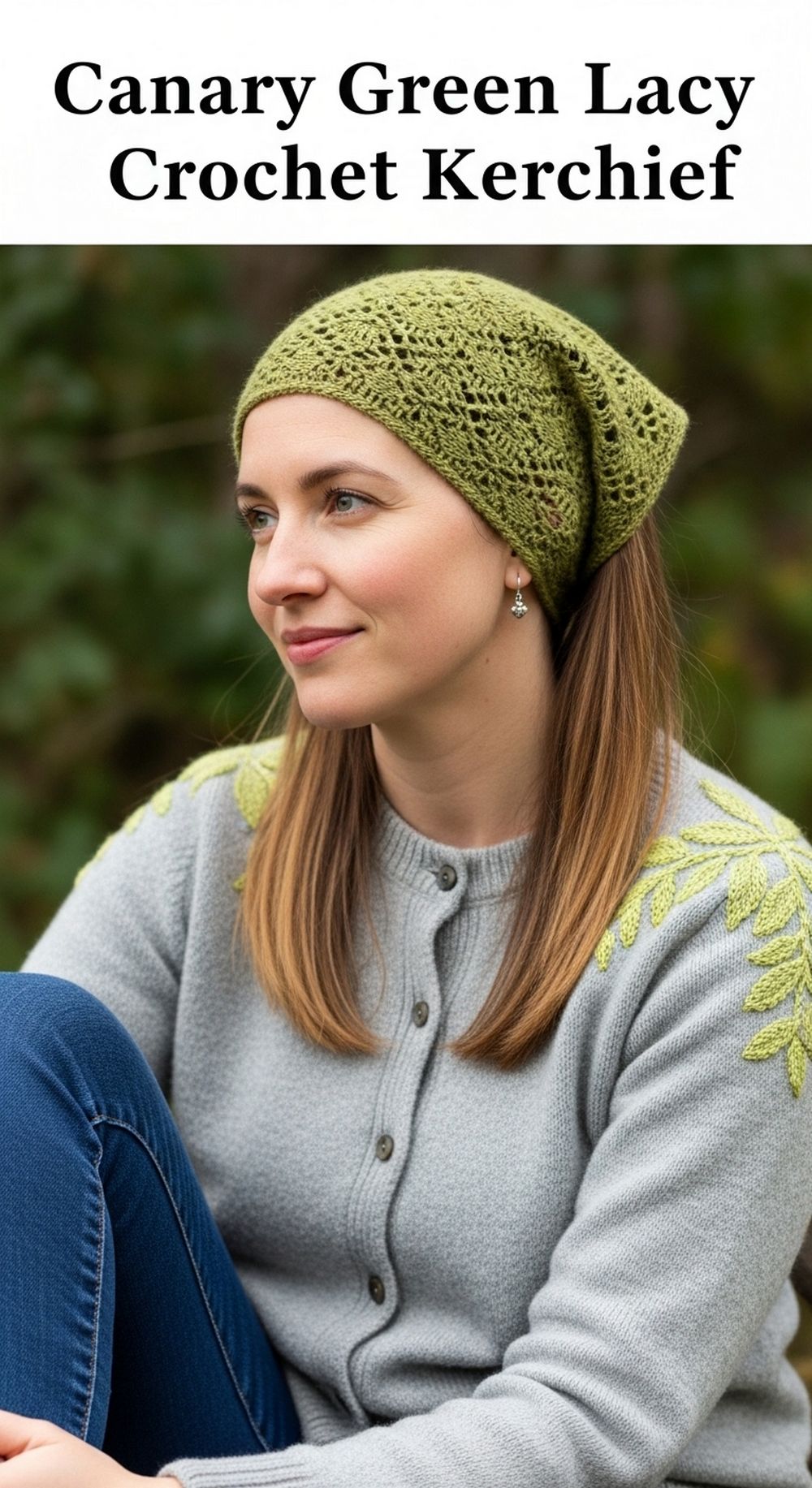Canary Green Lacy Crochet Kerchief