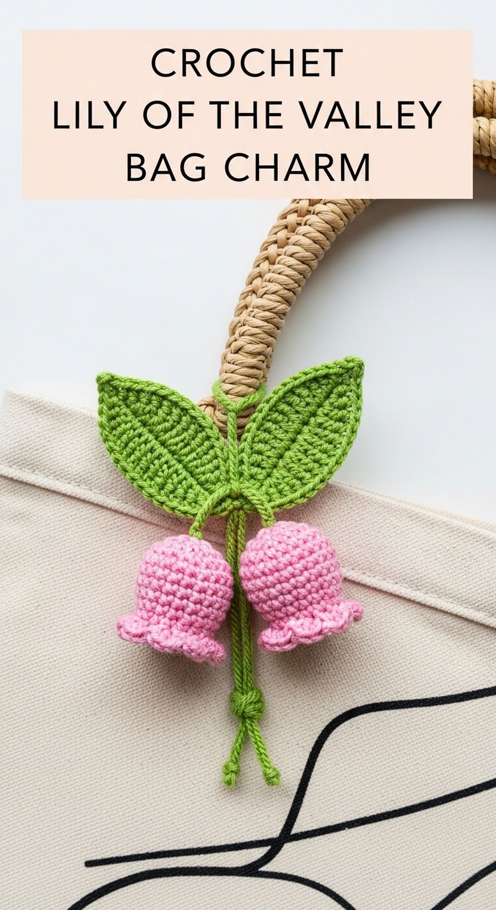 Crochet Lily of the Valley Bag Charm