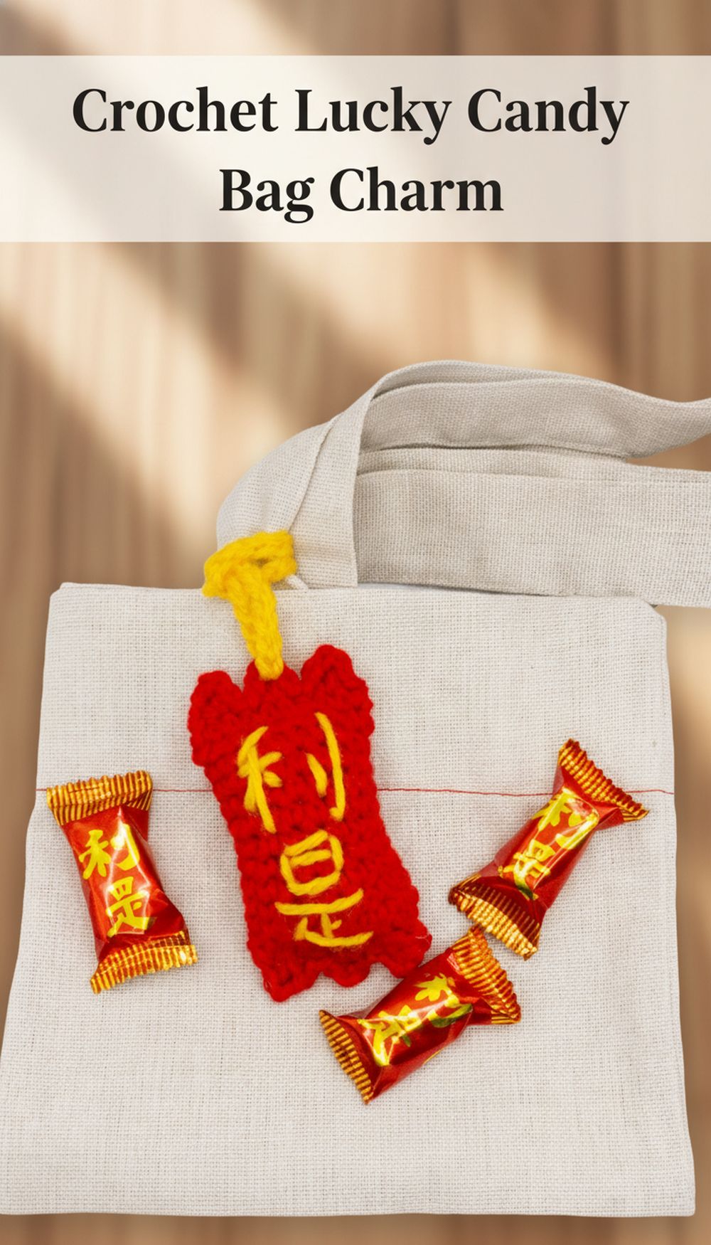 Crochet Lucky Candy Bag Charm