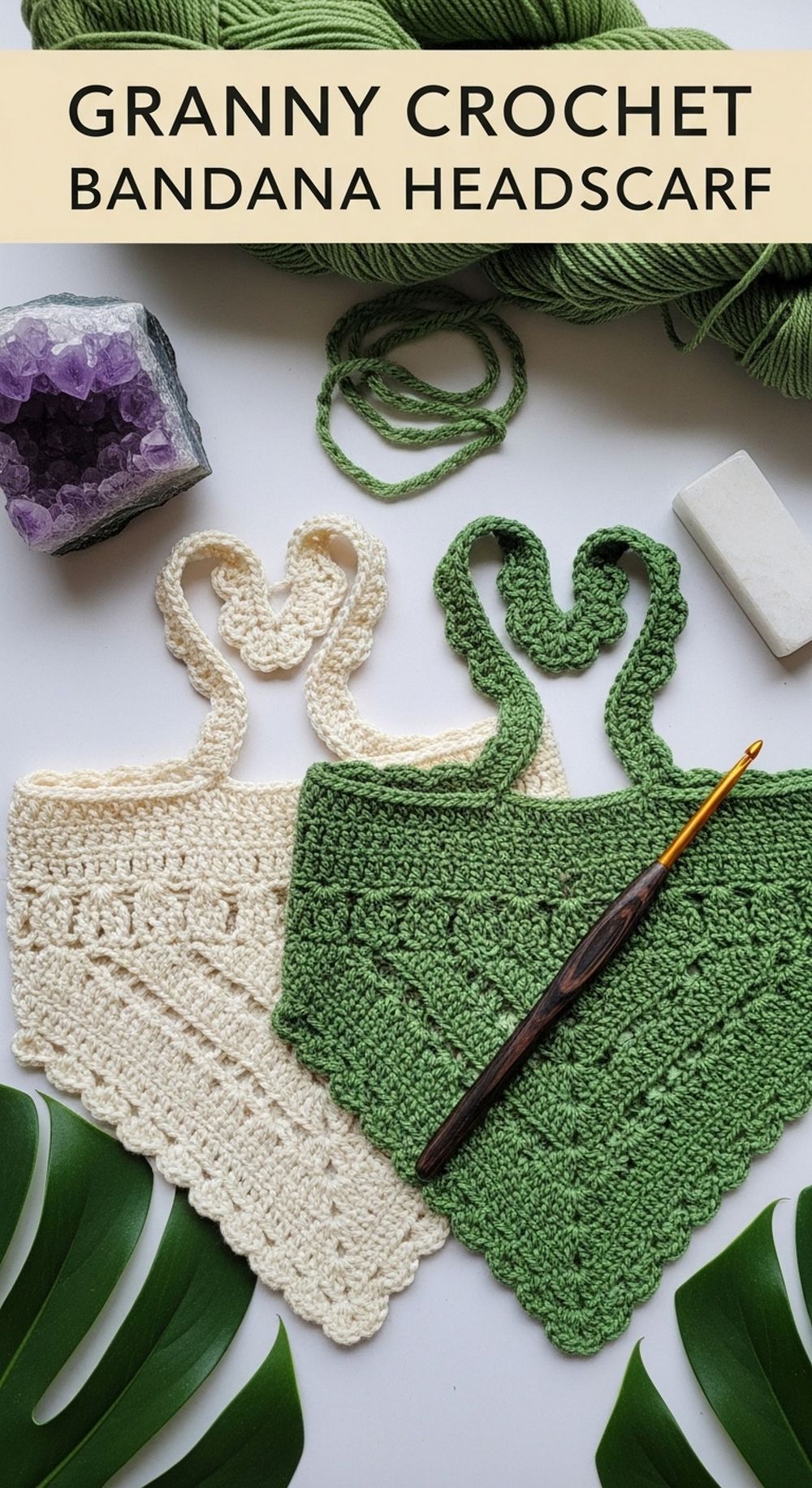 Granny Crochet Bandana Headscarf