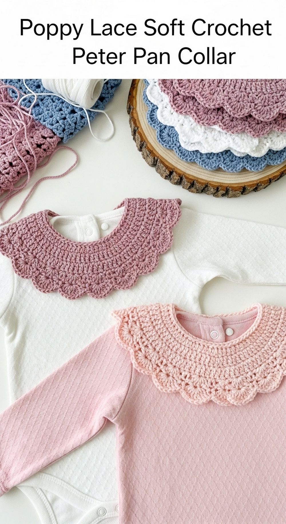 Poppy Lace Soft Crochet Peter Pan Collar