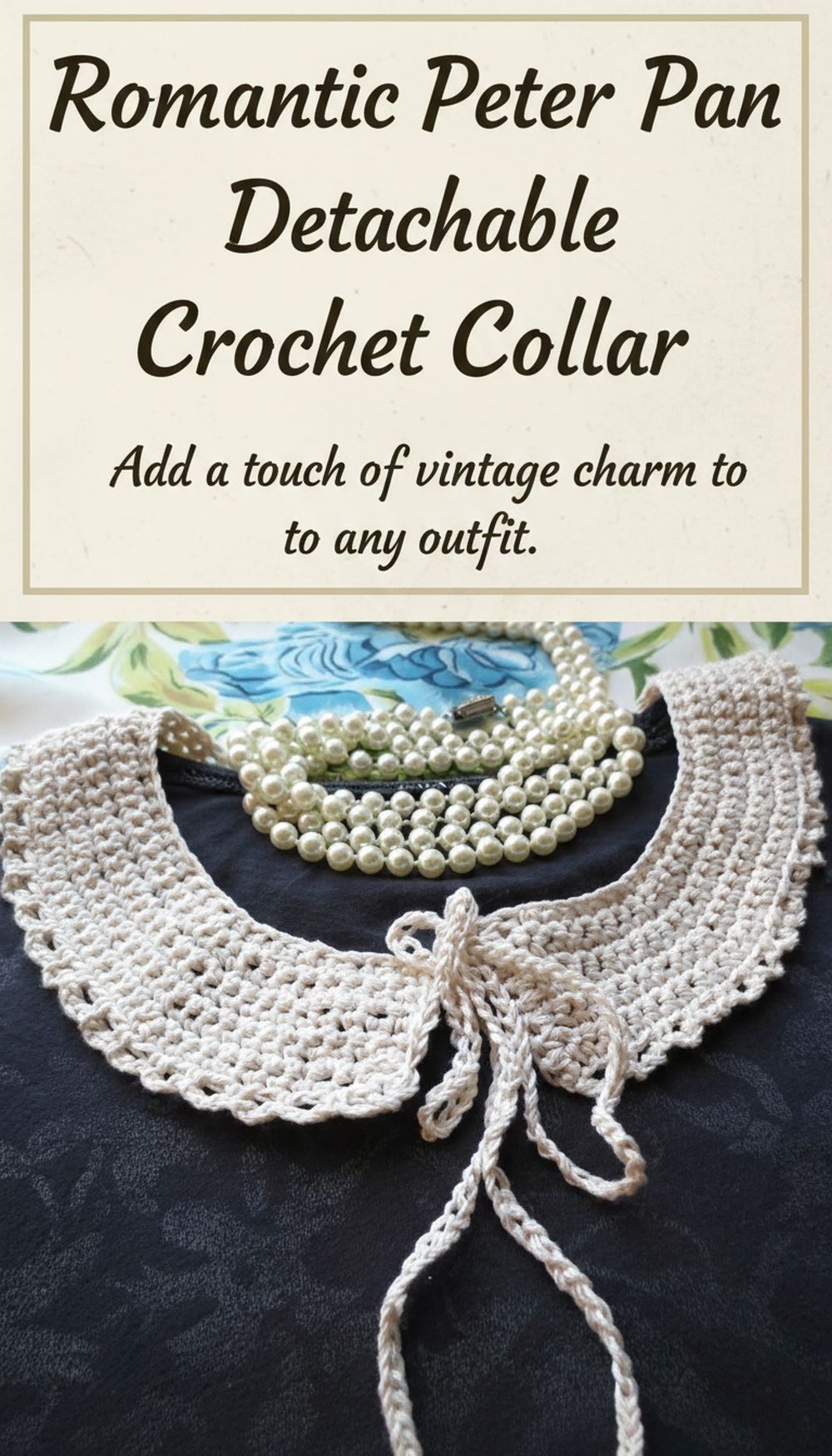 Romantic Peter Pan Detachable Crochet Collar