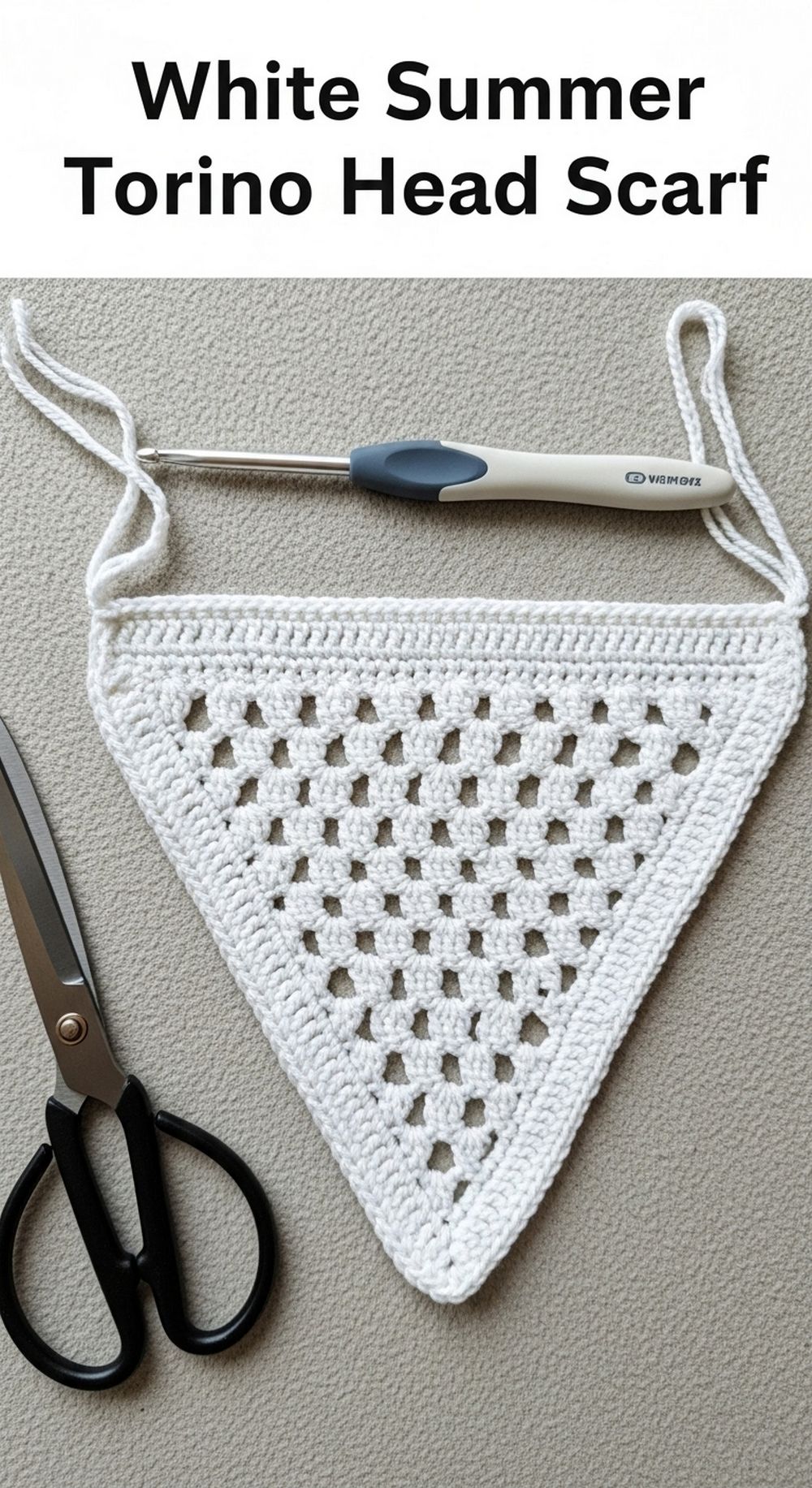 White Summer Torino Head Scarf
