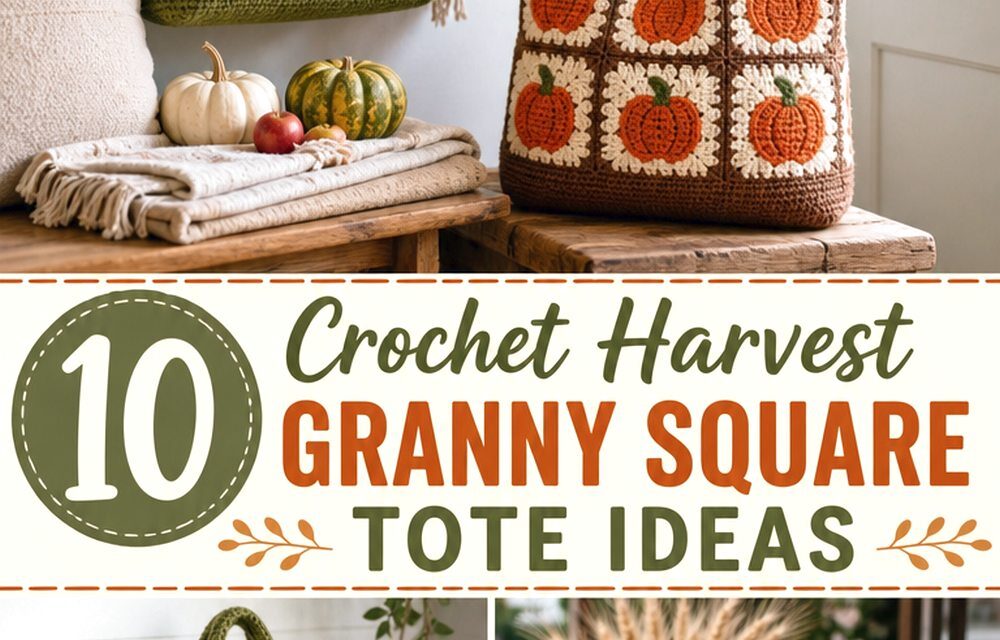 Crochet Harvest Granny Square Tote Ideas