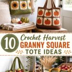 Crochet Harvest Granny Square Tote Ideas