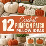 Crochet Pumpkin Patch Pillow Ideas