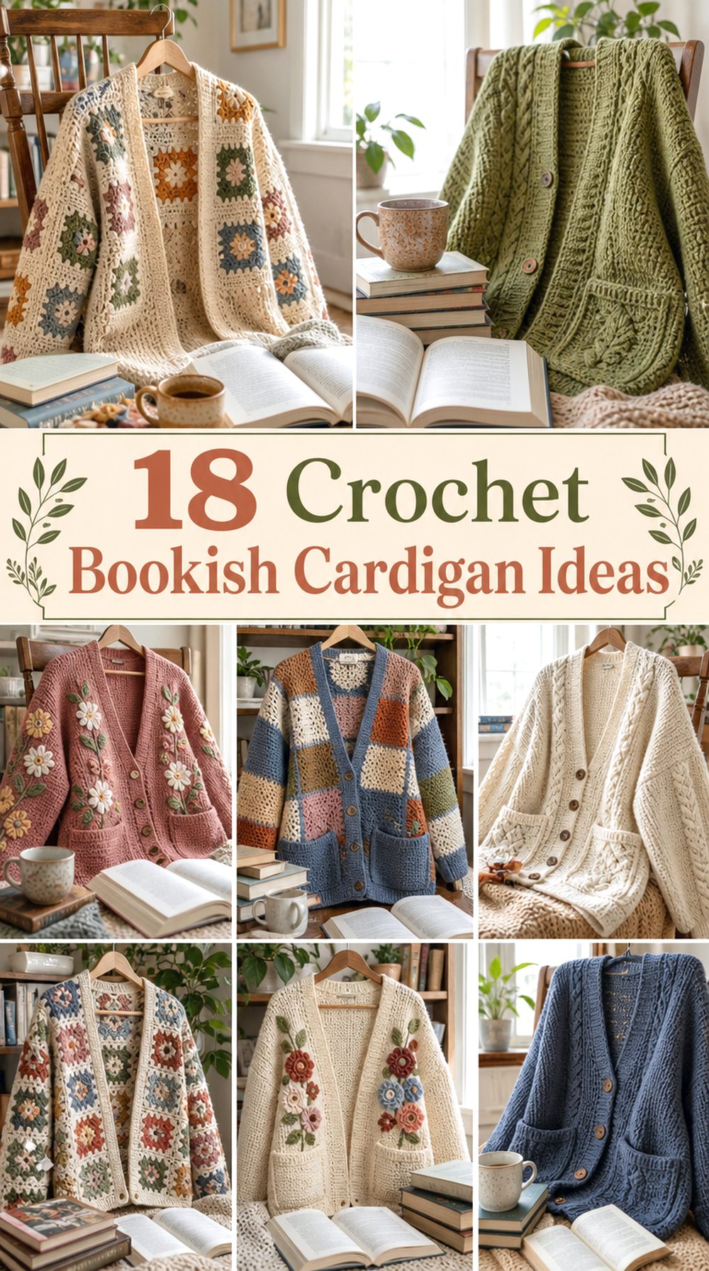 Crochet Bookish Cardigan Ideas