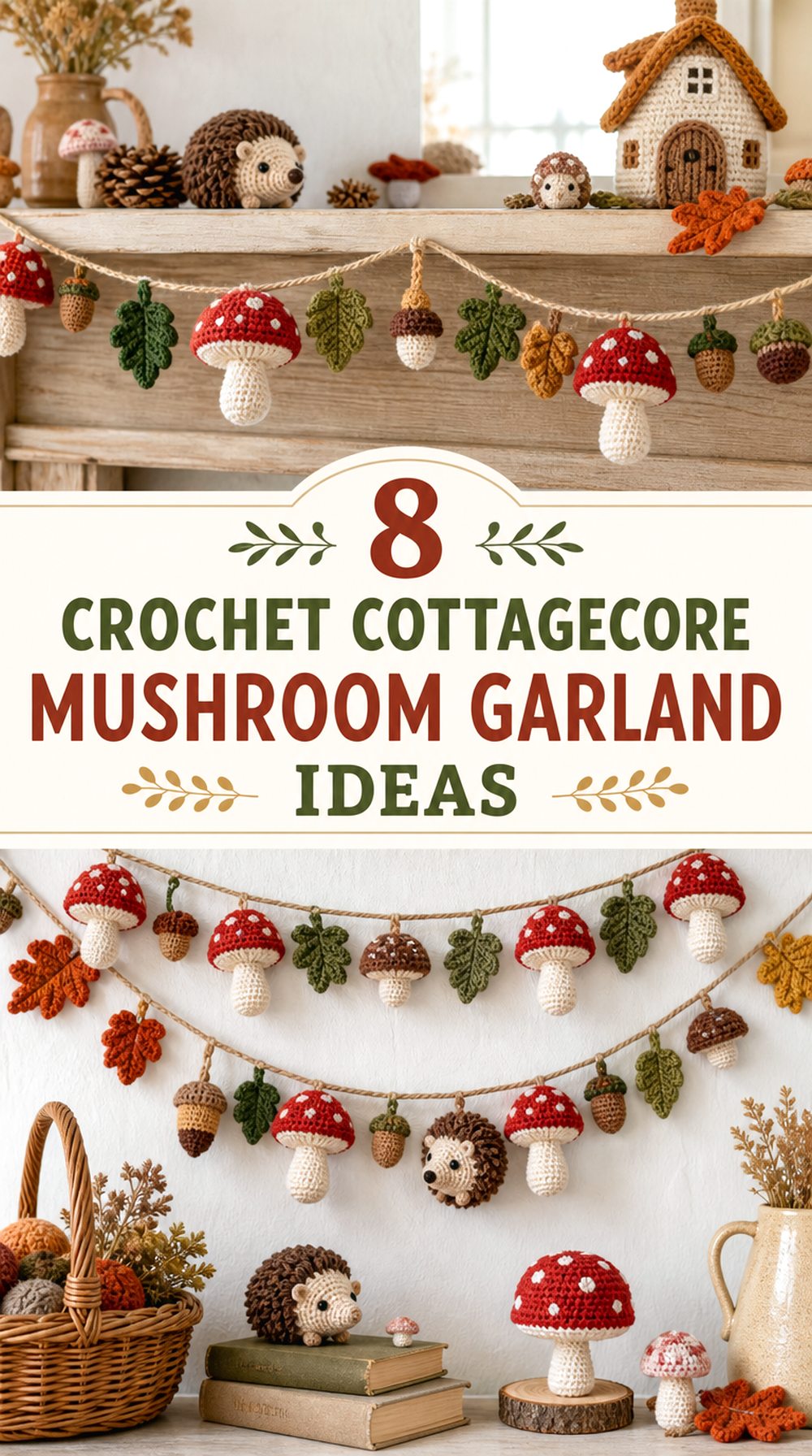 Crochet Cottagecore Mushroom Garland Ideas