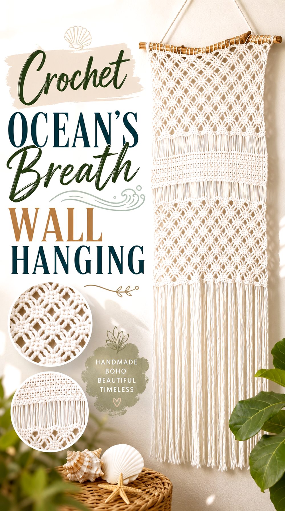 Crochet Ocean’s Breath Wall Hanging