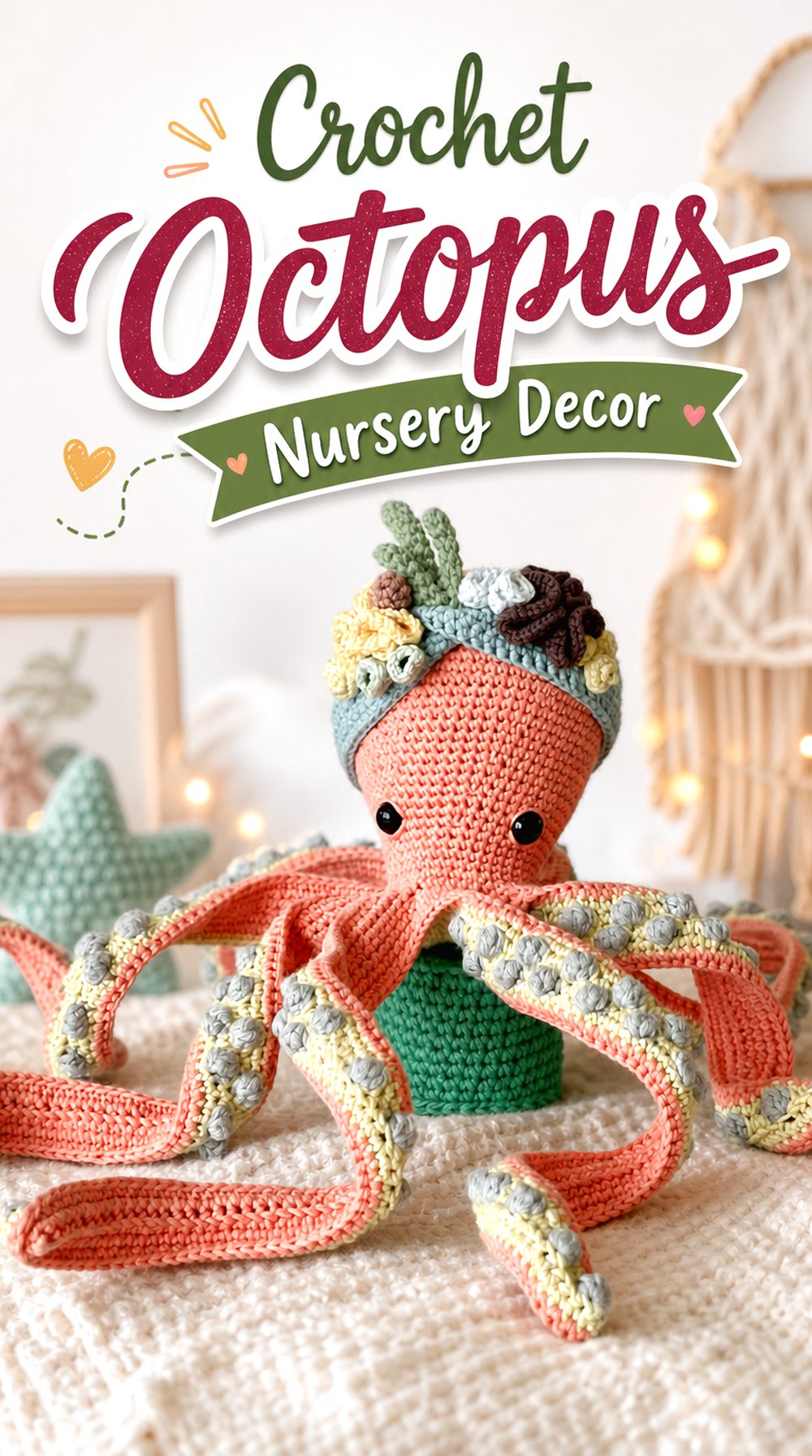 Crochet Octopus Nursery Decor