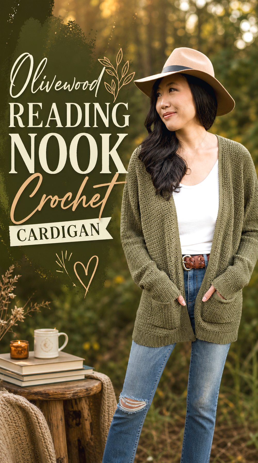 Olivewood Reading Nook Crochet Cardigan