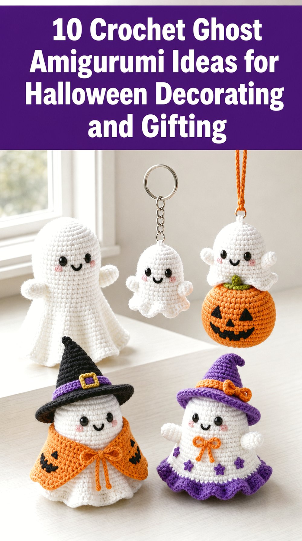 Crochet Ghost Amigurumi Ideas for Halloween Decorating and Gifting