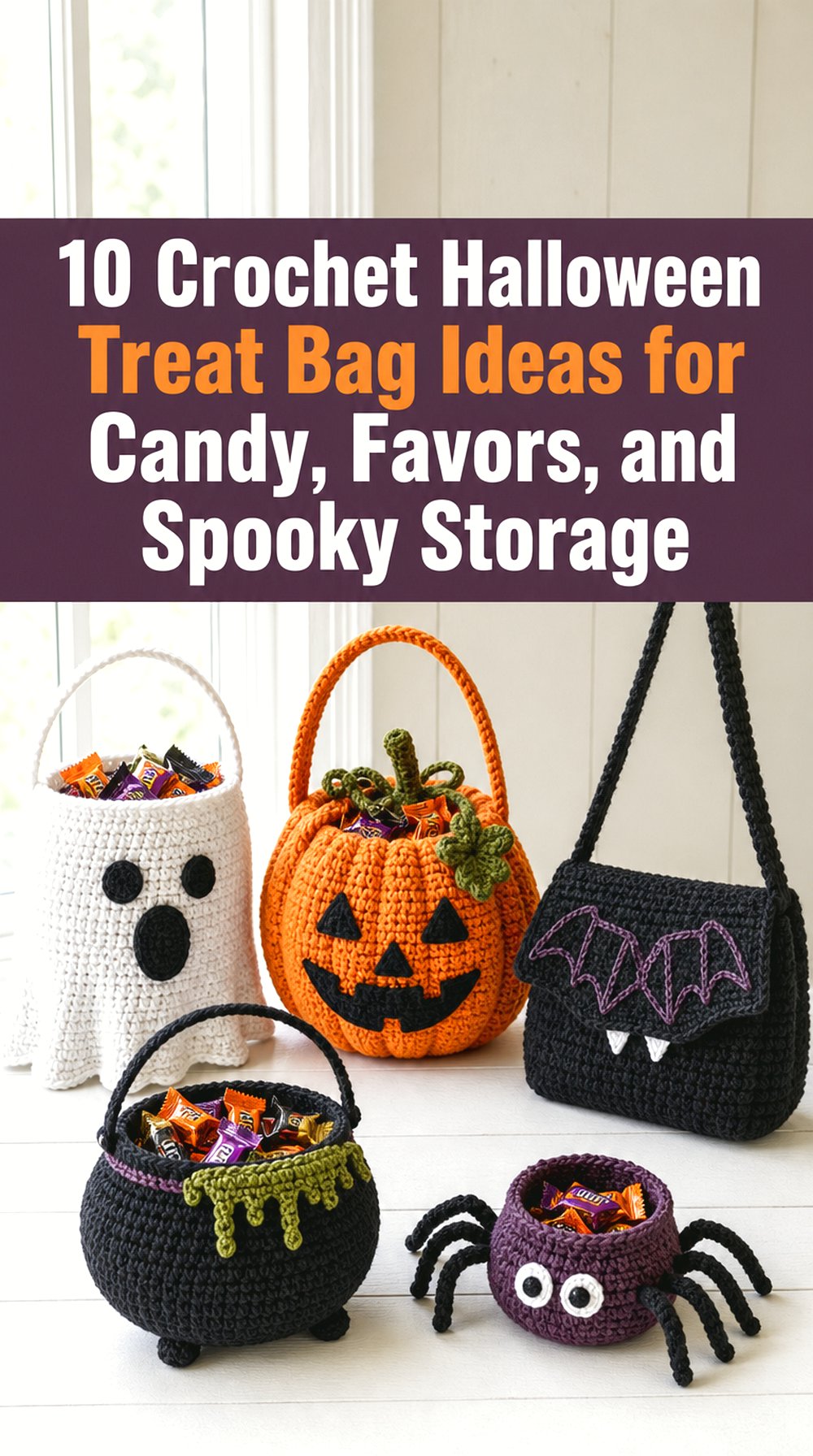 Crochet Halloween Treat Bag Ideas for Candy, Favors, and Spooky Storage