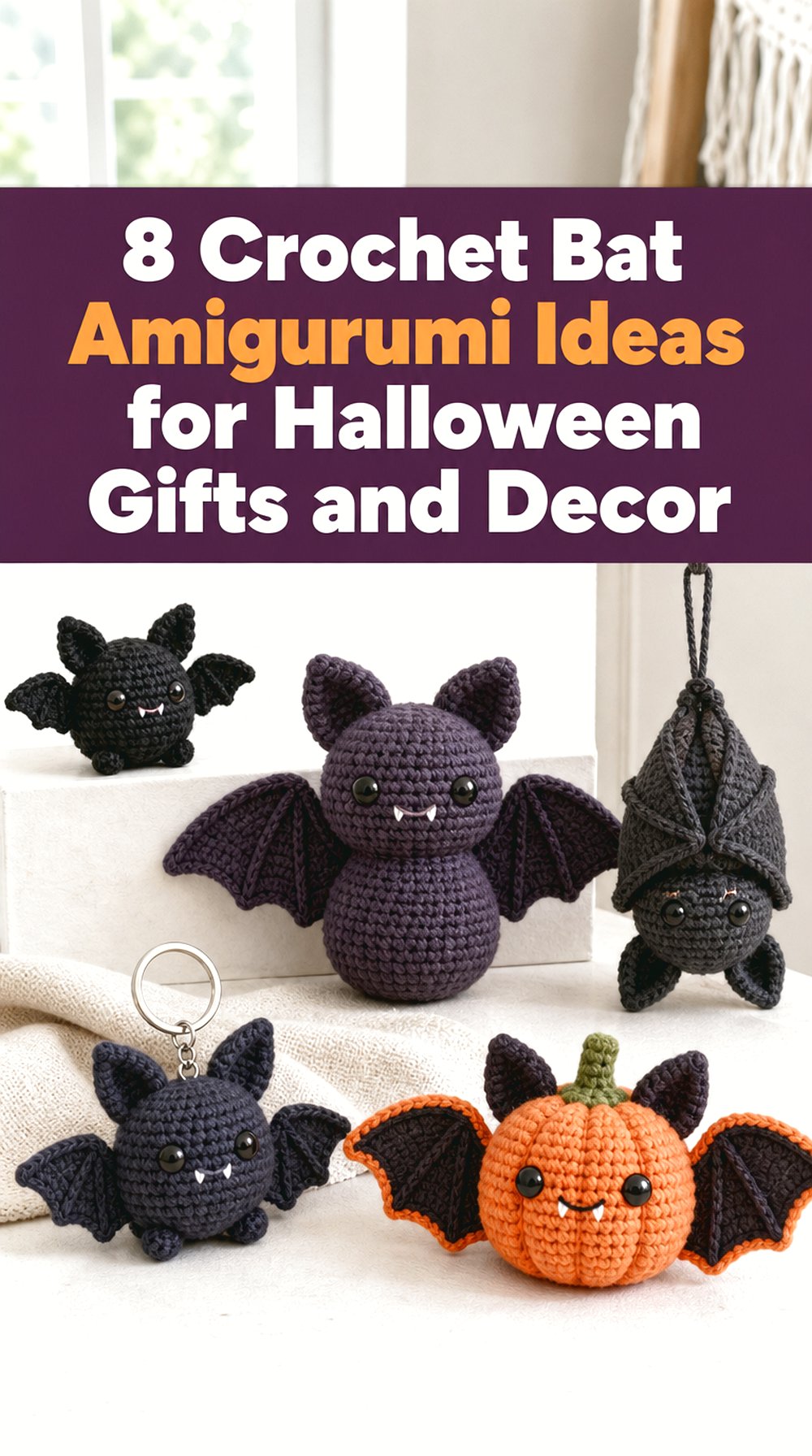 Crochet Bat Amigurumi Ideas for Halloween Gifts and Decor