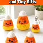Crochet Candy Corn Amigurumi Ideas for Halloween Decor and Tiny Gifts