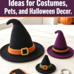 Crochet Witch Hat Ideas for Costumes, Pets, and Halloween Decor