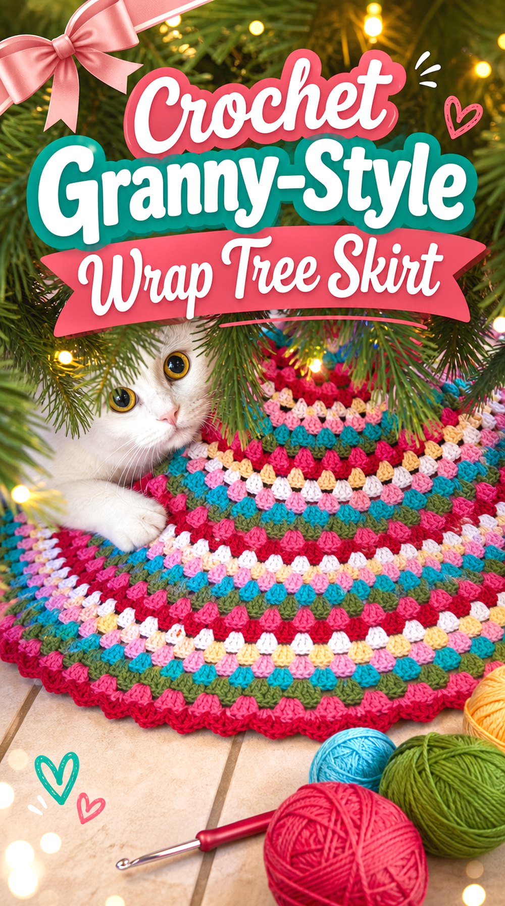 Crochet Granny-Style Wrap Tree Skirt