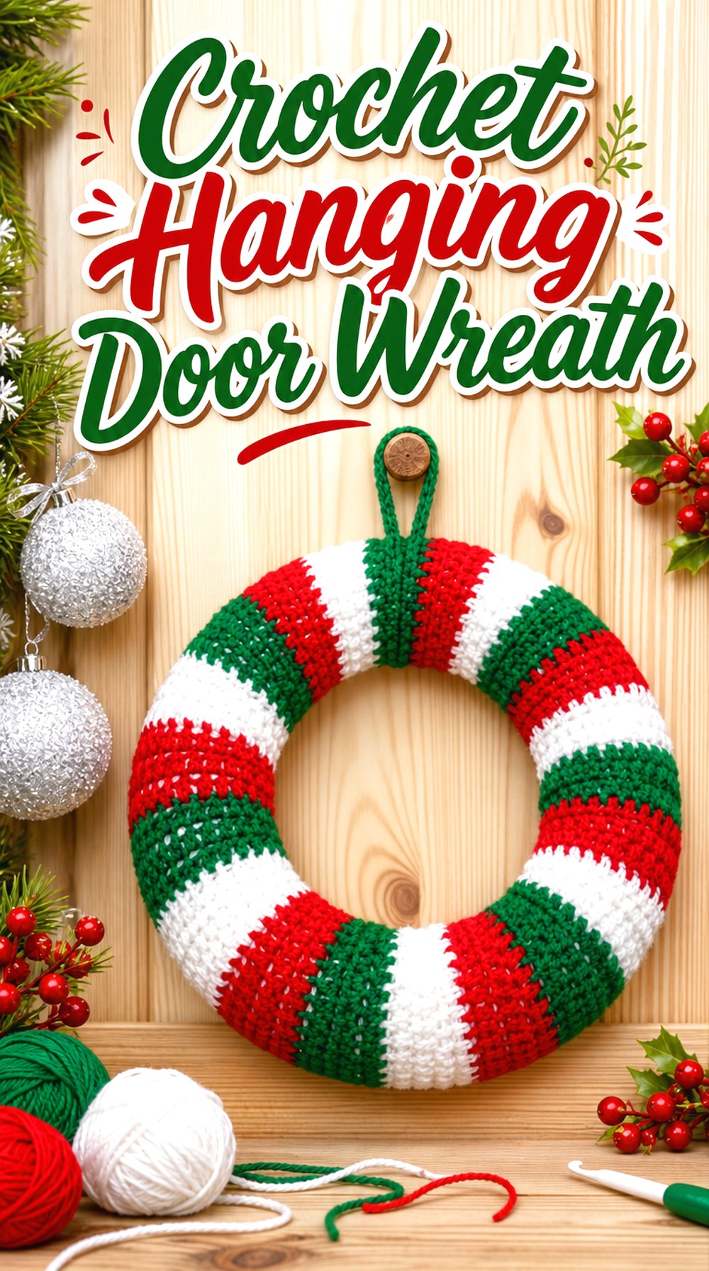 Crochet Hanging Door Wreath