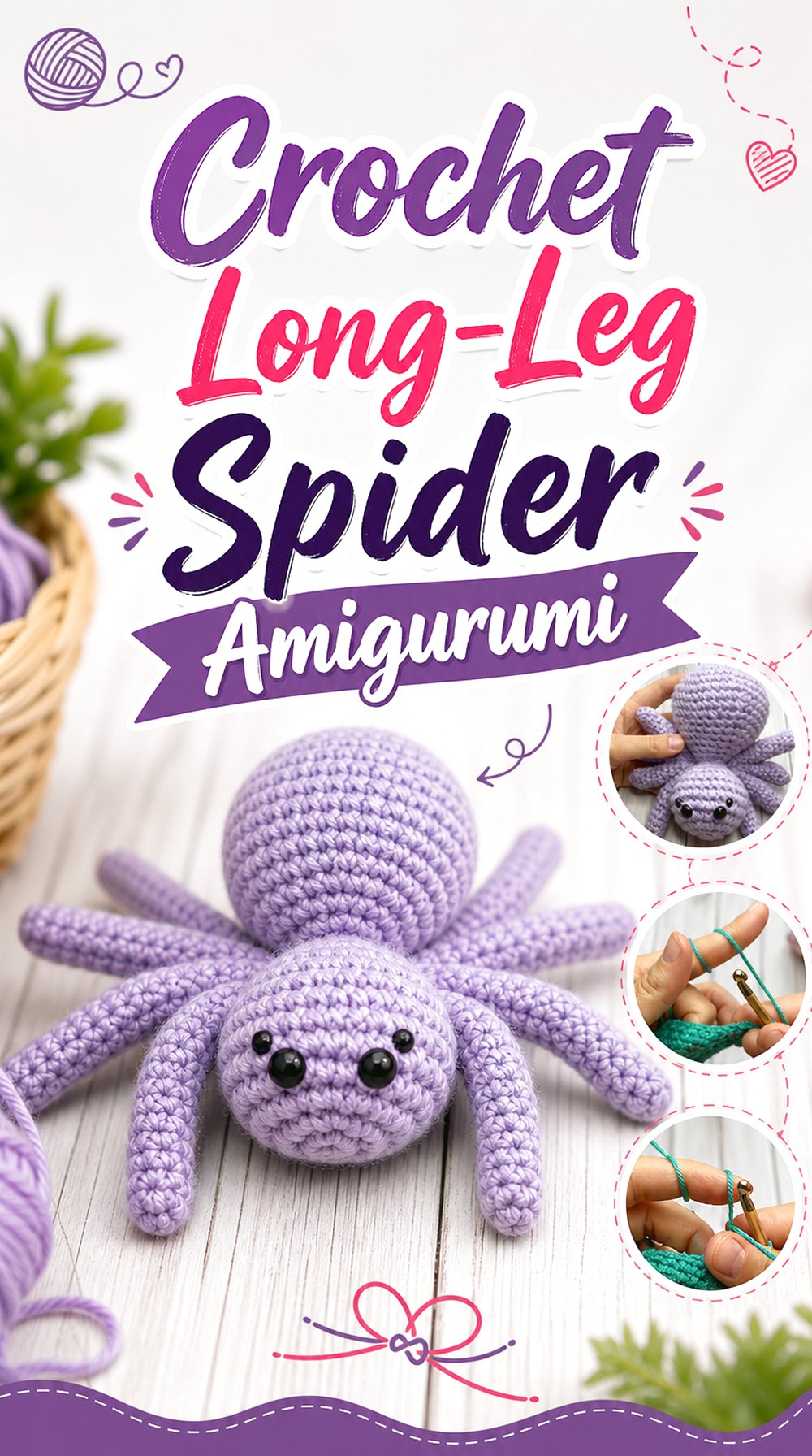 Crochet Long-Leg Spider Amigurumi