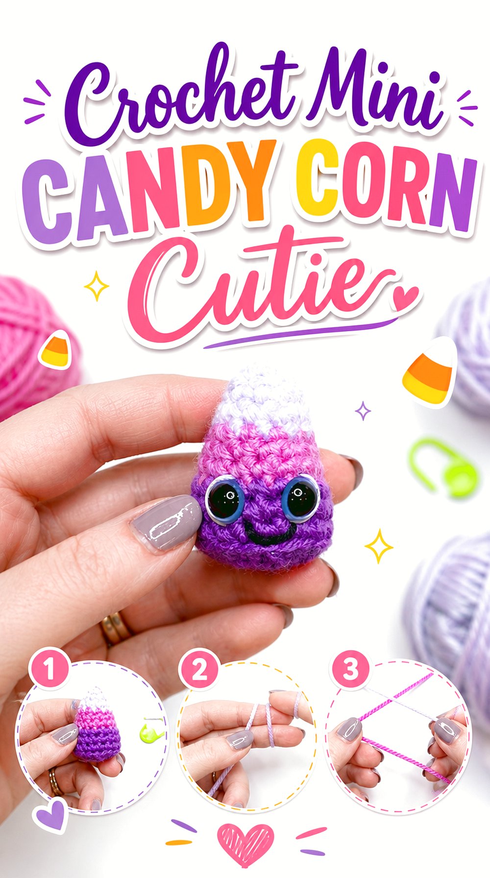 Crochet Mini Candy Corn Cutie