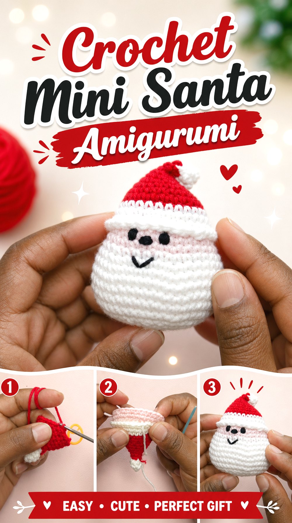 Crochet Mini Santa Amigurumi