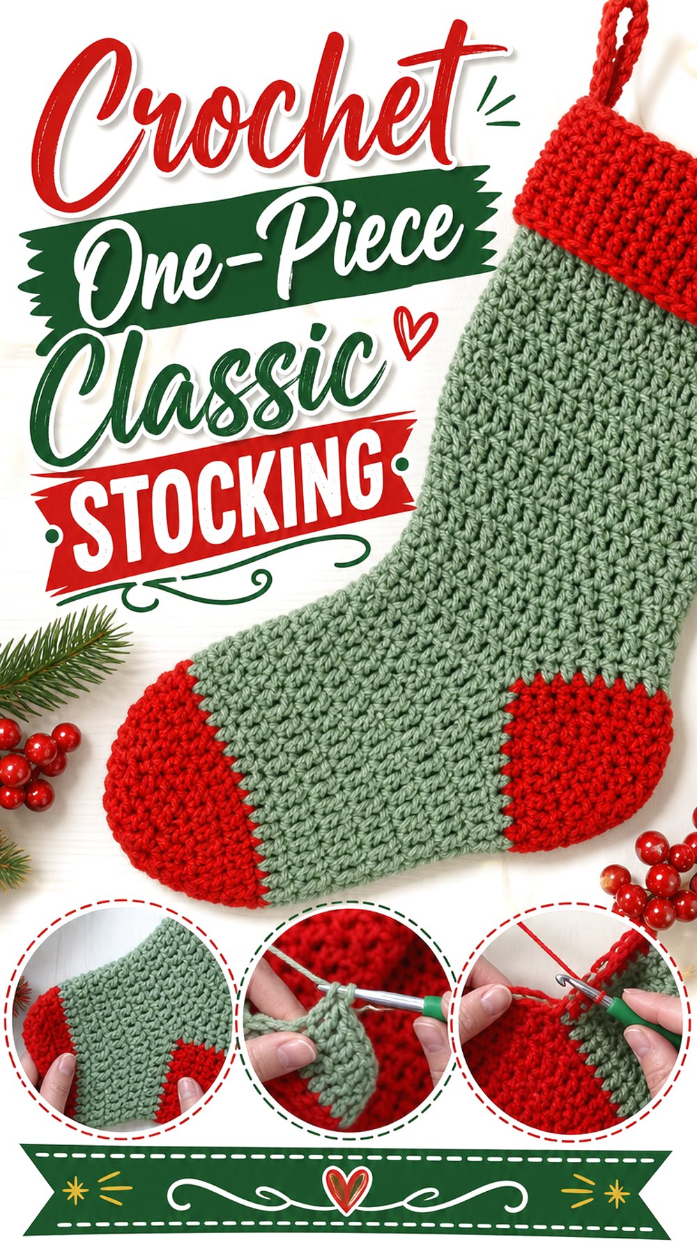 Crochet One-Piece Classic Stocking