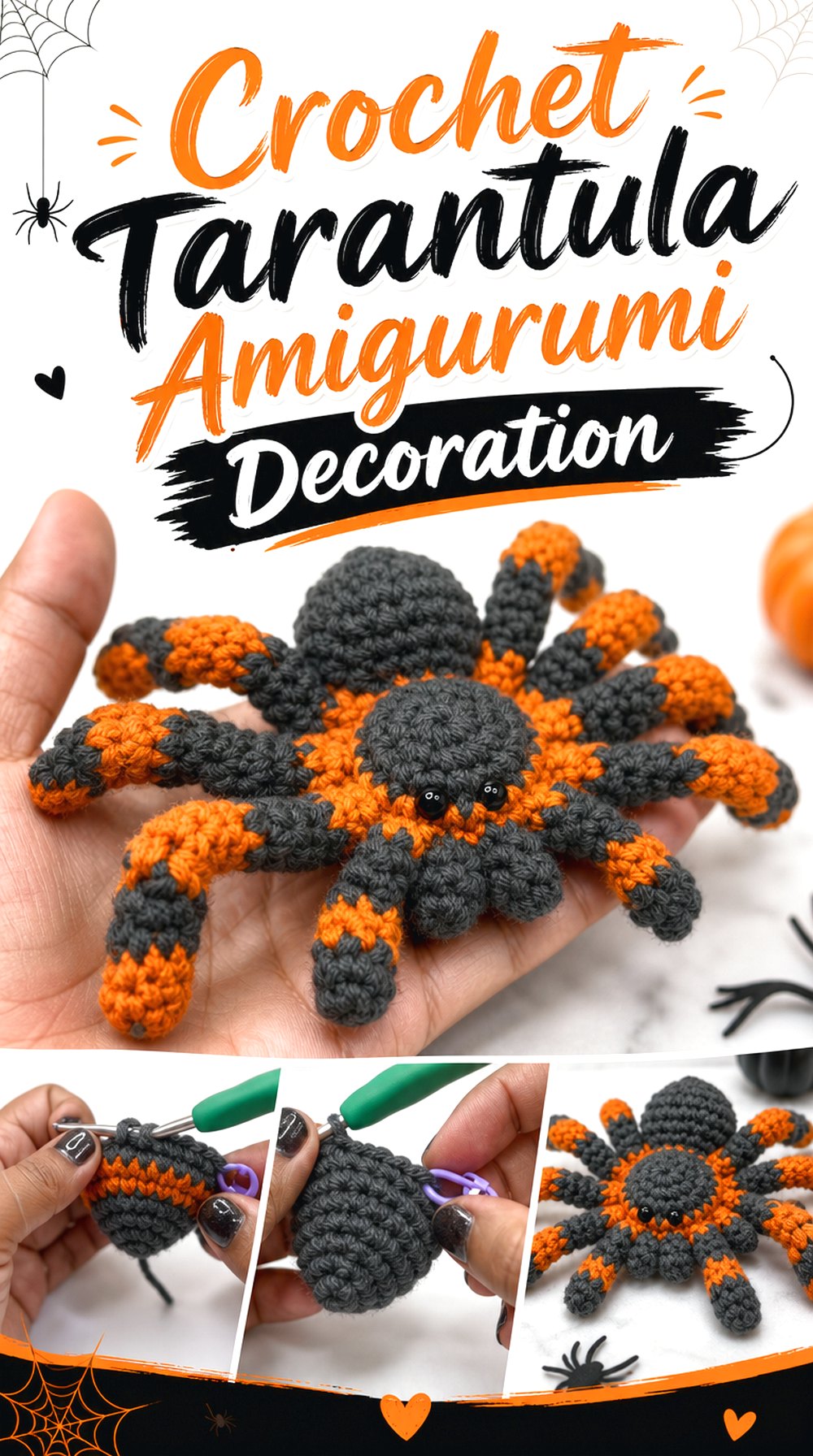 Crochet Tarantula Amigurumi Decoration