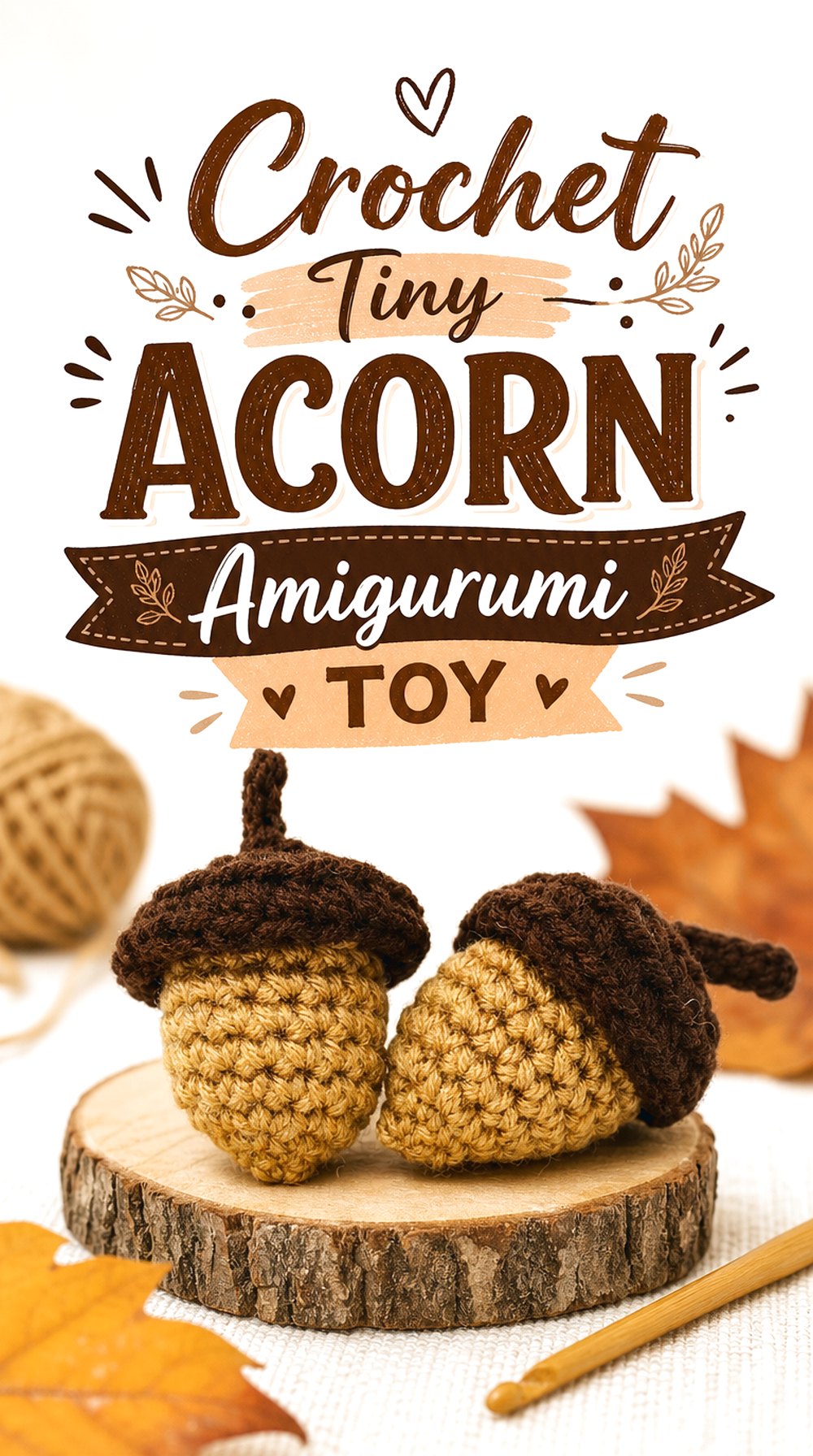 Crochet Tiny Acorn Amigurumi Toy